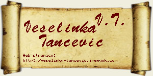 Veselinka Tančević vizit kartica